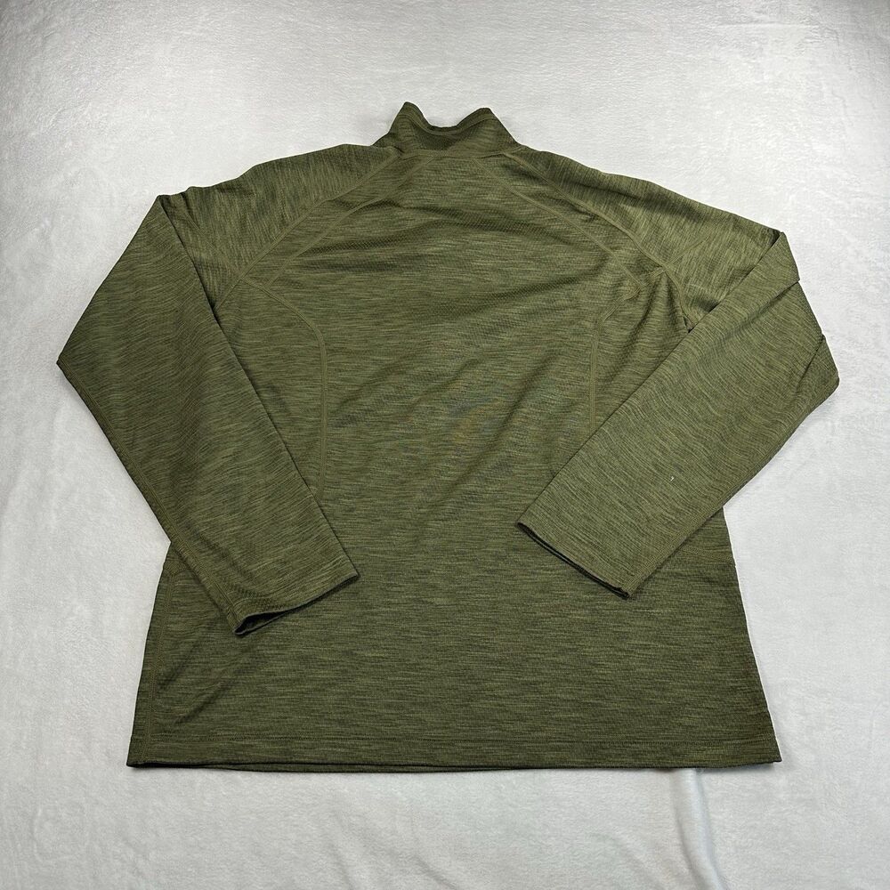 REI Men’s Large Green Quarter Zip Pullover Athletic Hiking Activewear Made USA - Picture 4 of 14